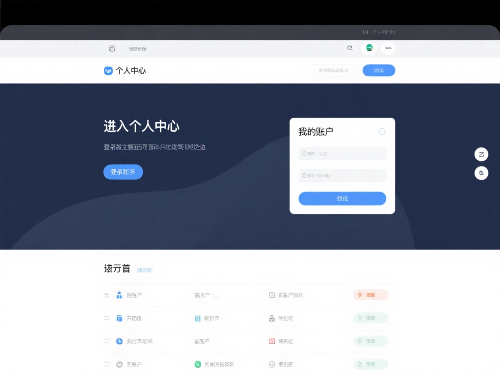 进入个人中心
登录后，通常可以在页面顶部或侧边栏